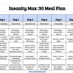 Sparkle Shine Insanity Max 30 Meal Plan Workout Meal
