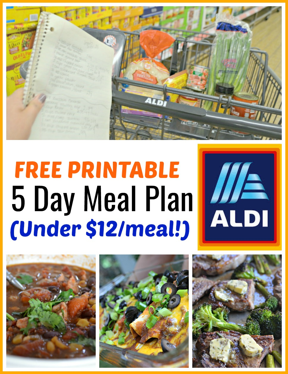 This FREE Printable 5 Day ALDI Meal Plan Is EVERYTHING 