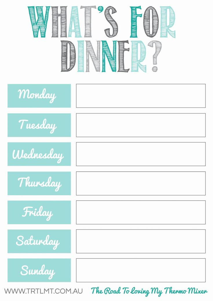 Two Week Meal Planner Template Best Of What S For Dinner 2 