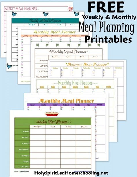 Useful Meal Planning Printables From Http www