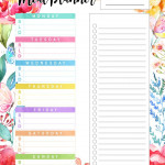 Vegetarian Meal Planner Week 2 Free Printable The