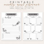 Weekly Meal Plan Printable Grocery List Bujo Meal Plan Etsy