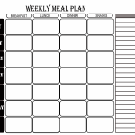 Weekly Meal Planner All Form Templates