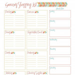Weekly Meal Planner And Grocery Shopping List Meal
