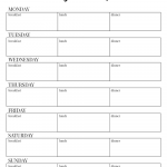 Weekly Meal Plans Blank Amazing Plan Template Templates