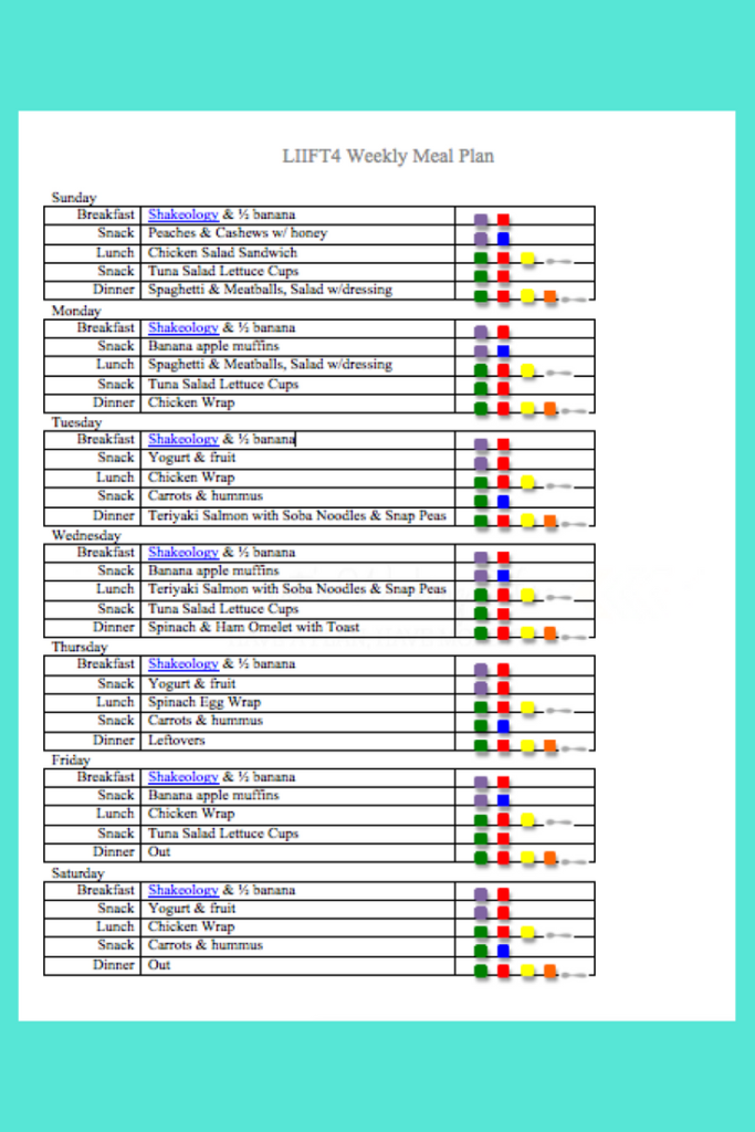 Weekly Menu 7 15 18 LIIFT4 Meal Plan What s Working Here