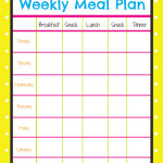 Weekly Menu Planner More Excellent Me