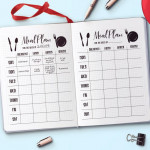 Weekly Menu Planner Printable Bullet Journal Weekly Meal