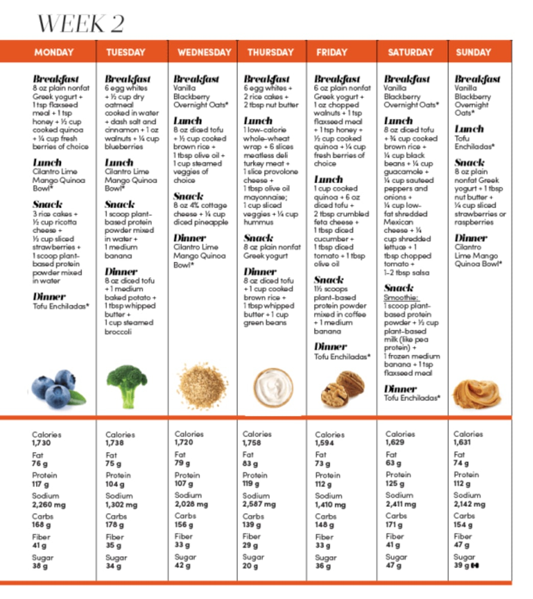 2 Week High Protein Meal Plan Greensbury