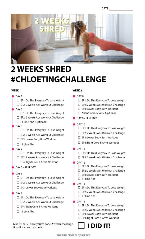 chloetingchallenge Template Free Workout Programs