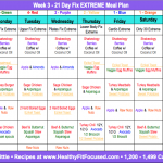 Healthy Fit And Focused 21 Day Fix Extreme Week 2