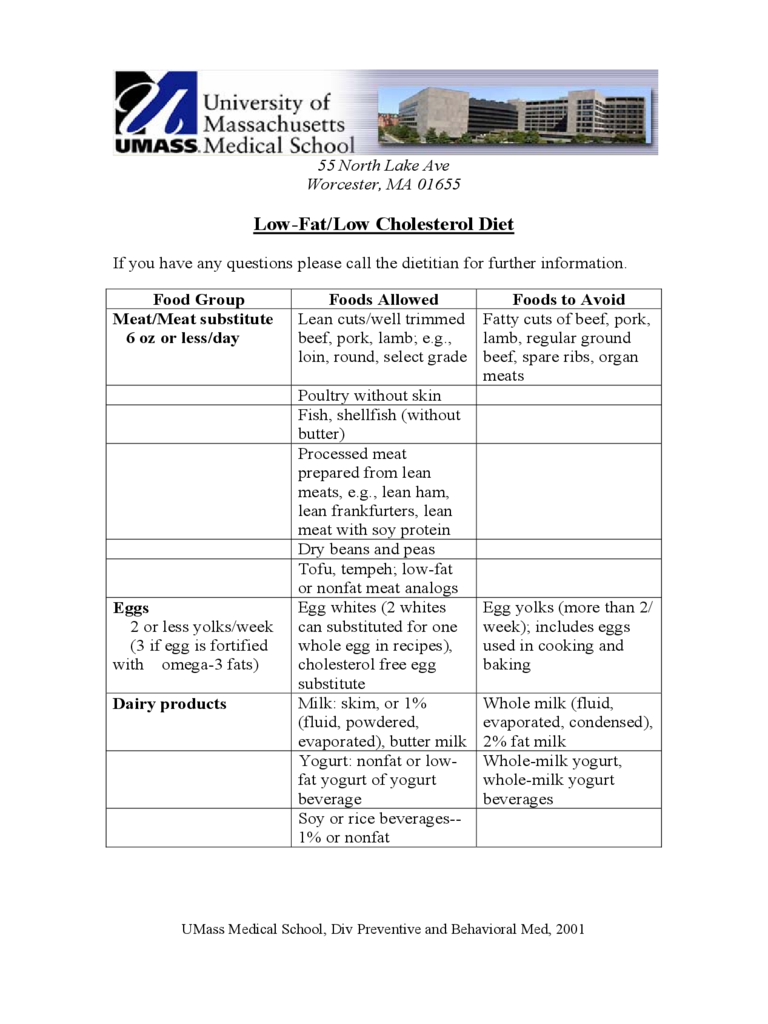 Low Fat Diet Plan Pdf - PrintableDietPlan.com