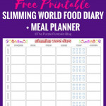 Slimming World Food Diary Printable Meal Planner Free