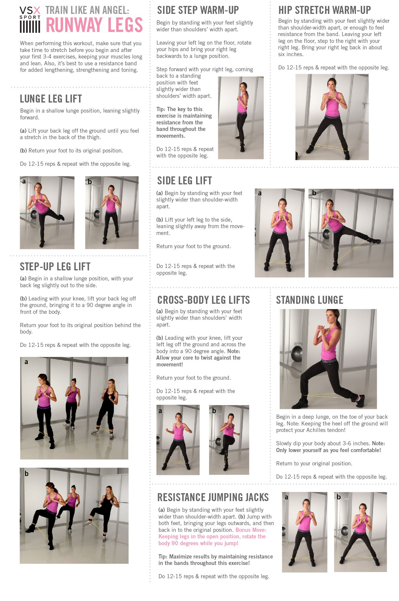 Workout Like A Super Model Angel Workout Easy Workouts 
