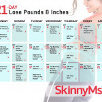 21 Day Lose Pounds Inches Calendar