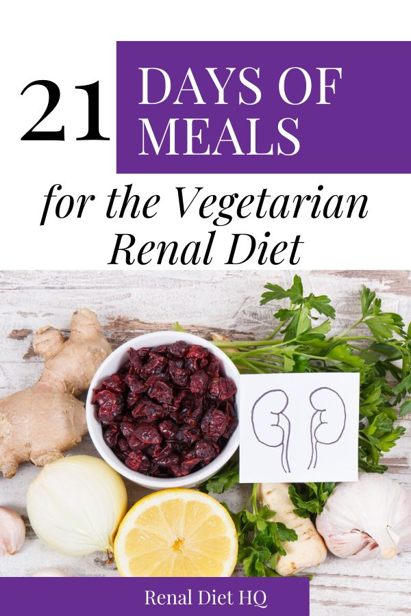 21 Day Vegetarian Meal Plan For Pre Dialysis Kidney 