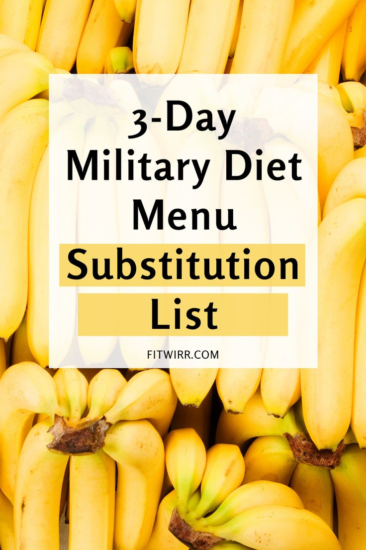 3 Day Military Diet Substitutions Free Download 