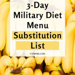 3 Day Military Diet Substitutions Free Download