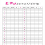 52 Week Money Challenge Printable 2021 52 Week Money