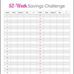 52 Week Money Challenge Printable 2021 52 Week Money
