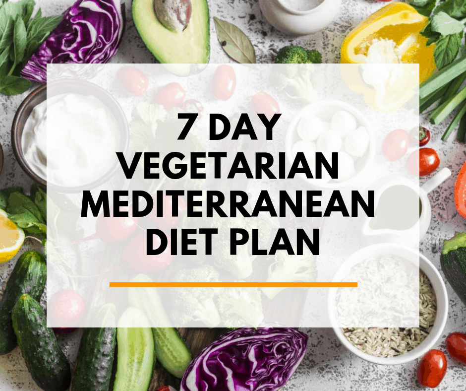 7 Day Vegetarian Mediterranean Diet Meal Plan PDF Menu 
