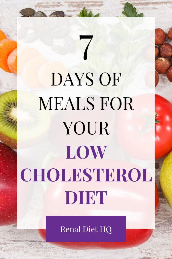 Daily Meal Plan To Lower Cholesterol Low Cholesterol