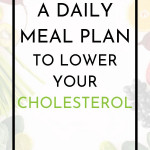 Daily Meal Plan To Lower Cholesterol Lower Cholesterol