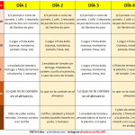 Dieta 4 D as Men Diario Para Imprimir De 4 Dias GRATIS