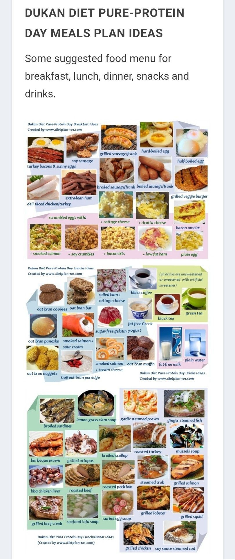 dukan attack attack Phase dukan Diet meal Plan pp