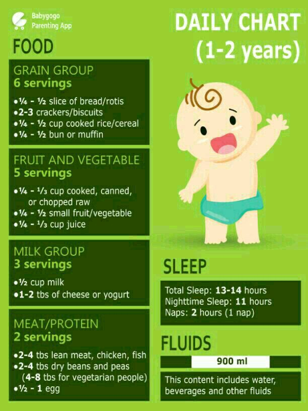 Feeding Chart For 1 Year Baby