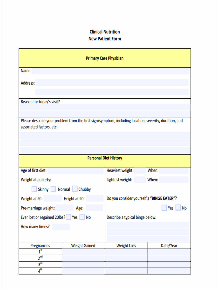 FREE 10 Nutrition Assessment Forms In PDF Ms Word