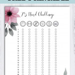 FREE PRINTABLE 75 Day Hard Challenge Tracker Fitness