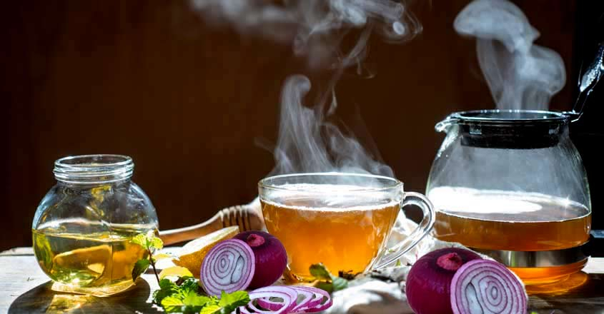 Immunity boosting Onion Tea Health Drinks Recipe 