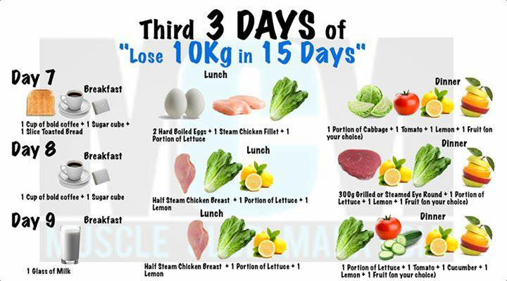 Lose 10kg In 15 Days Diet Plan XciteFun