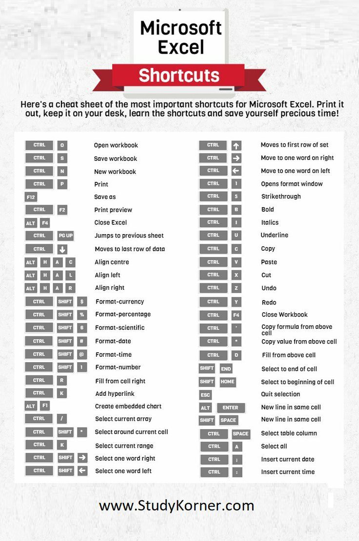 Microsoft Excel Shortcuts Cheat Sheet Maggie Manders 