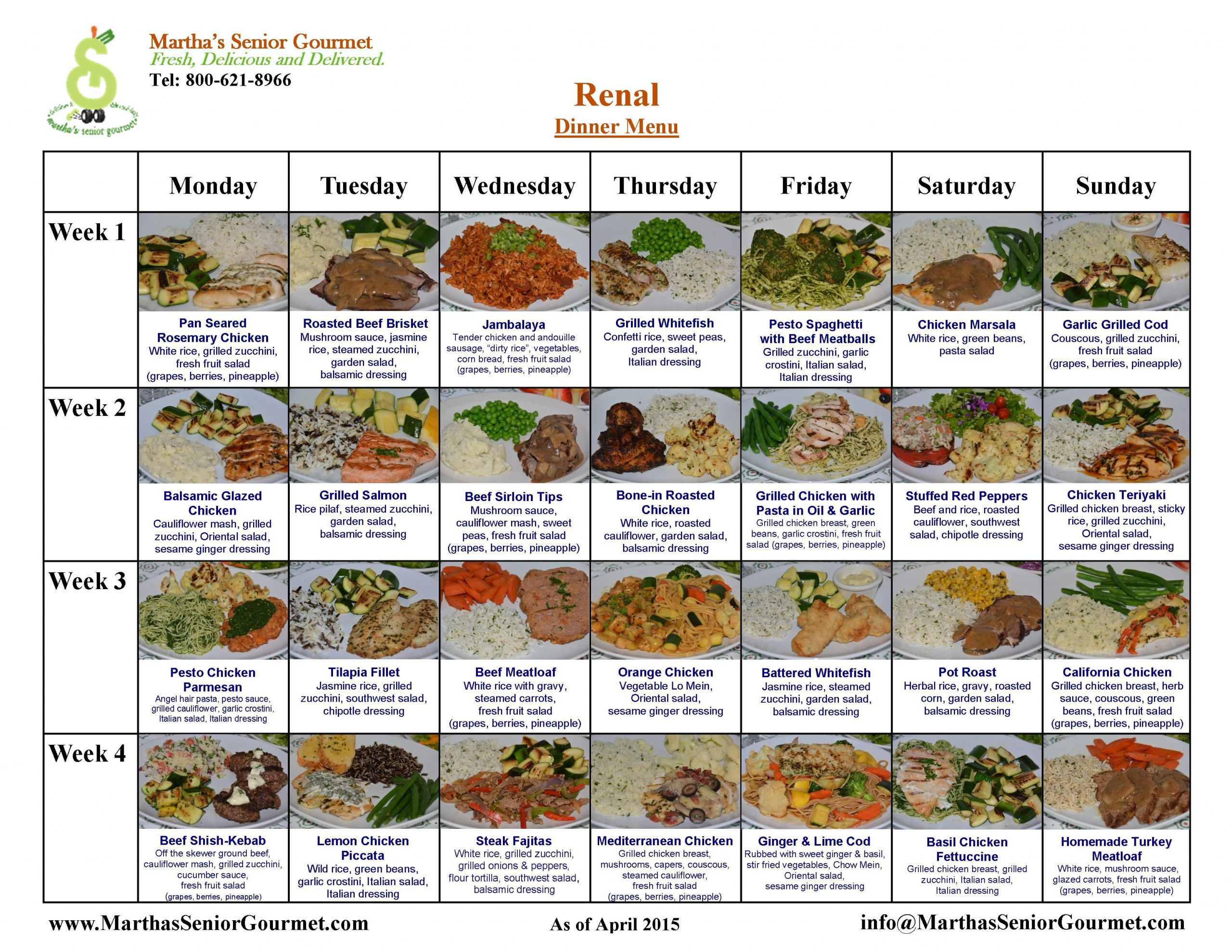 Renal Diet Menu Martha s Renal Diet Foods Are Delicious 