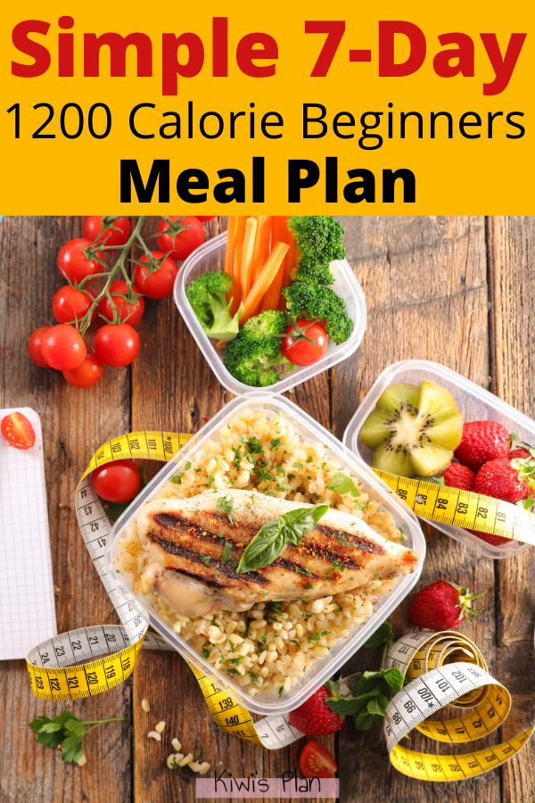 Simple 7 Day 1200 Calorie Beginners Meal Plan 1300 