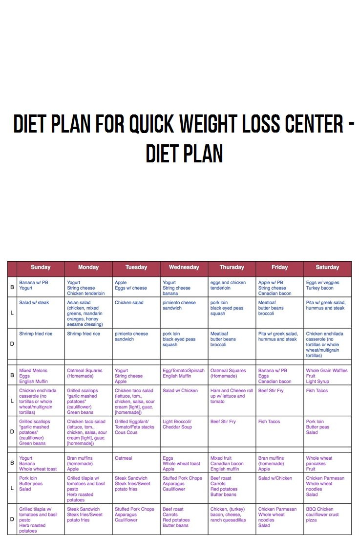 15 Marvelous Quick Weight Loss Center Diet Plan Best