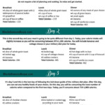 3 Day Military Diet Shopping List Examples And Forms