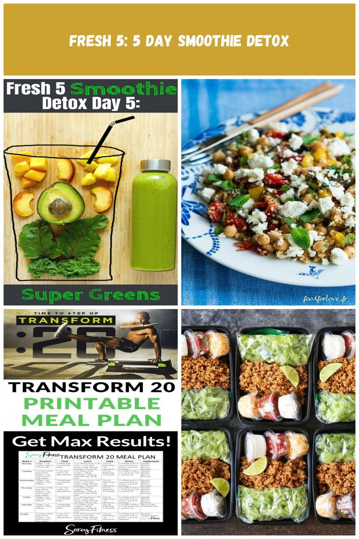 5 Day Smoothie Detox Diet Plan 1 Delicious Meal