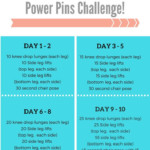 Power Pins Challenge 10 Day Workouts Workout Plan Fun