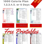 Printable 1000 Calorie Paleo Diet For 6 Days Or Less