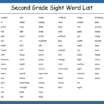10 Best Second Grade Sight Words Printable Printablee