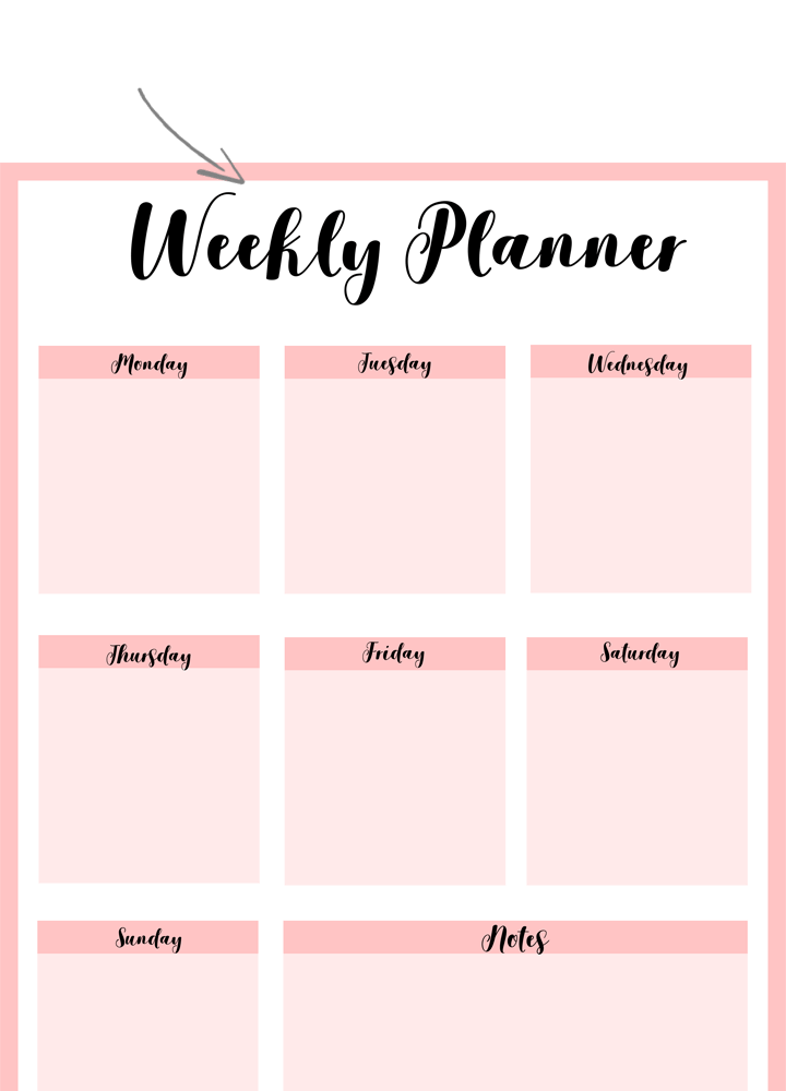 12 Free Printable Weekly Planner PDF Templates 2018 Weekly Planner 