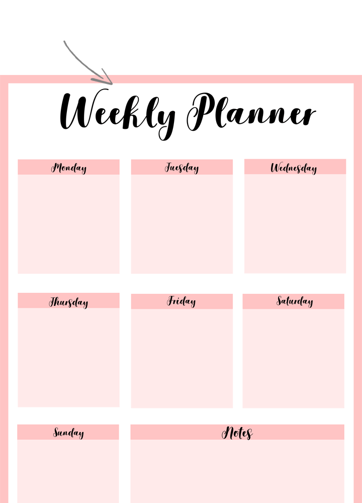 12 Free Printable Weekly Planner PDF Templates 2018