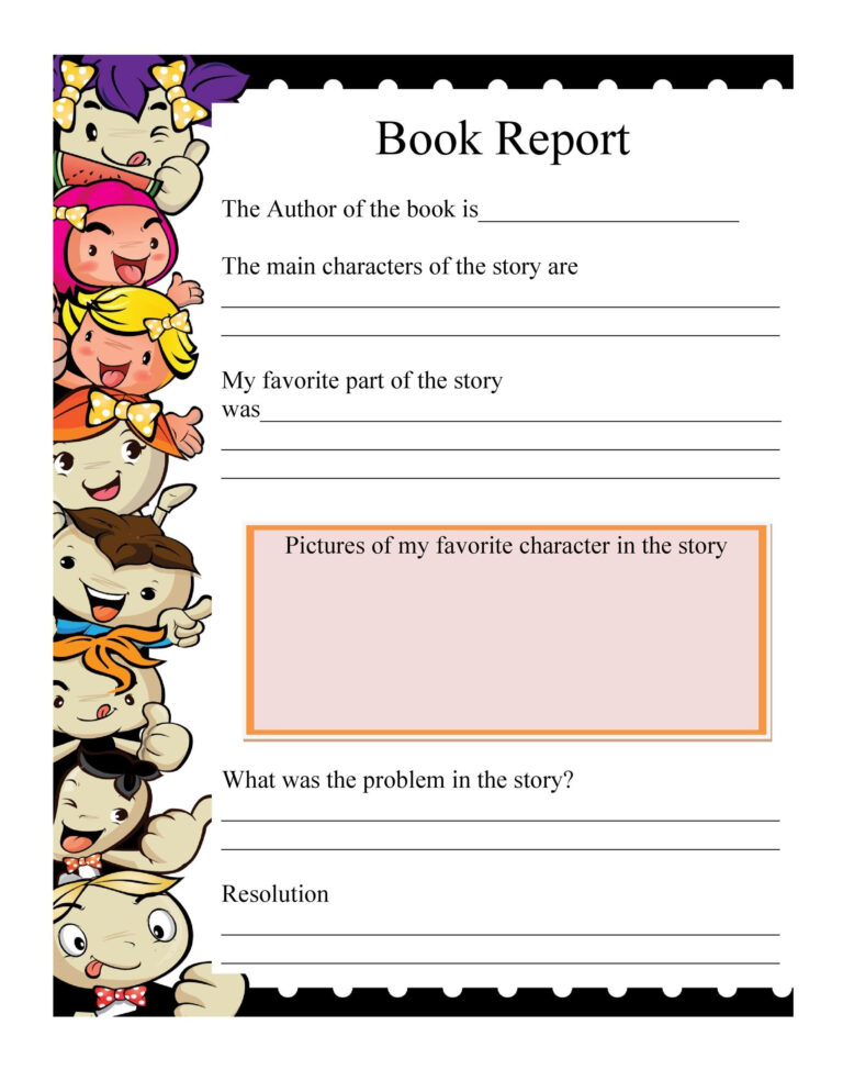 30 Book Report Templates Reading Worksheets