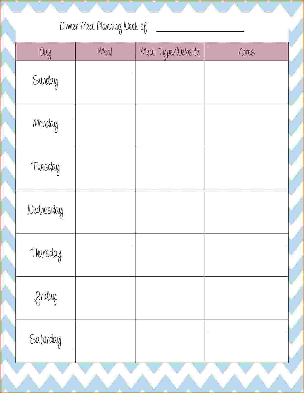 45 Printable Weekly Meal Planner Templates KittyBabyLove