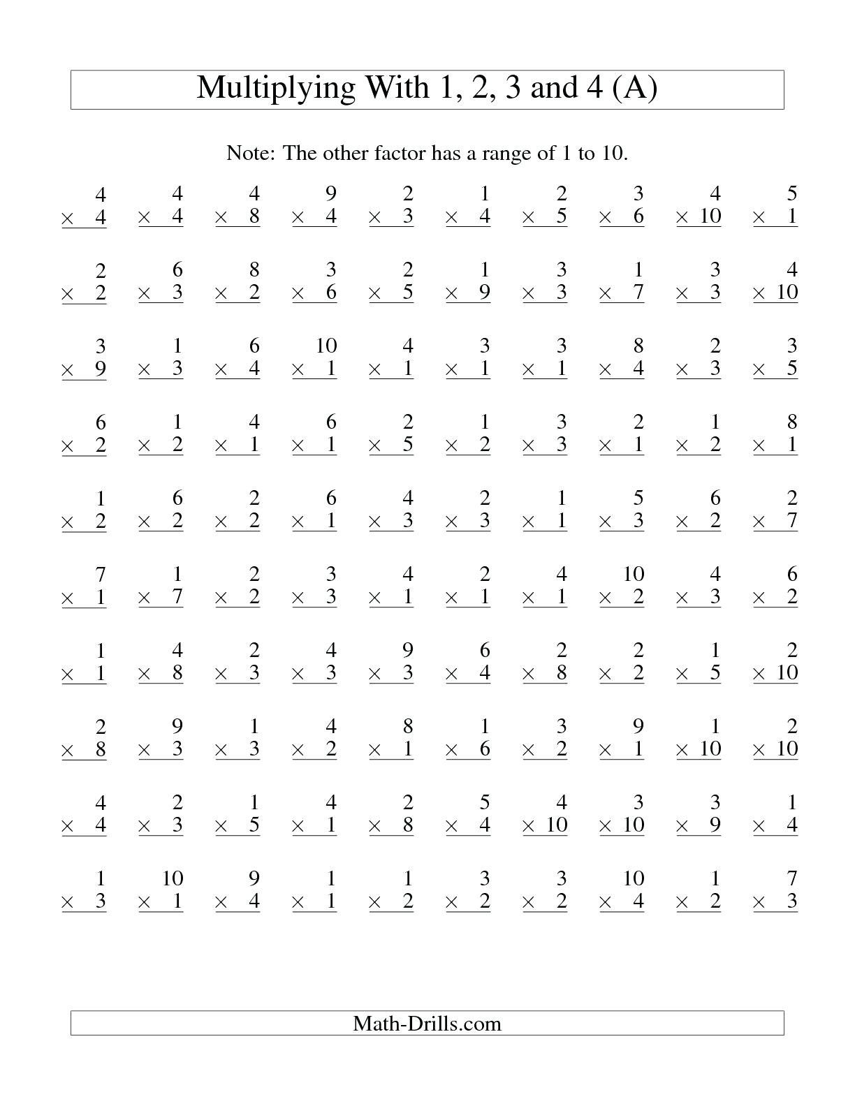 5 Free Math Worksheets Third Grade 3 Multiplication Multiplication 