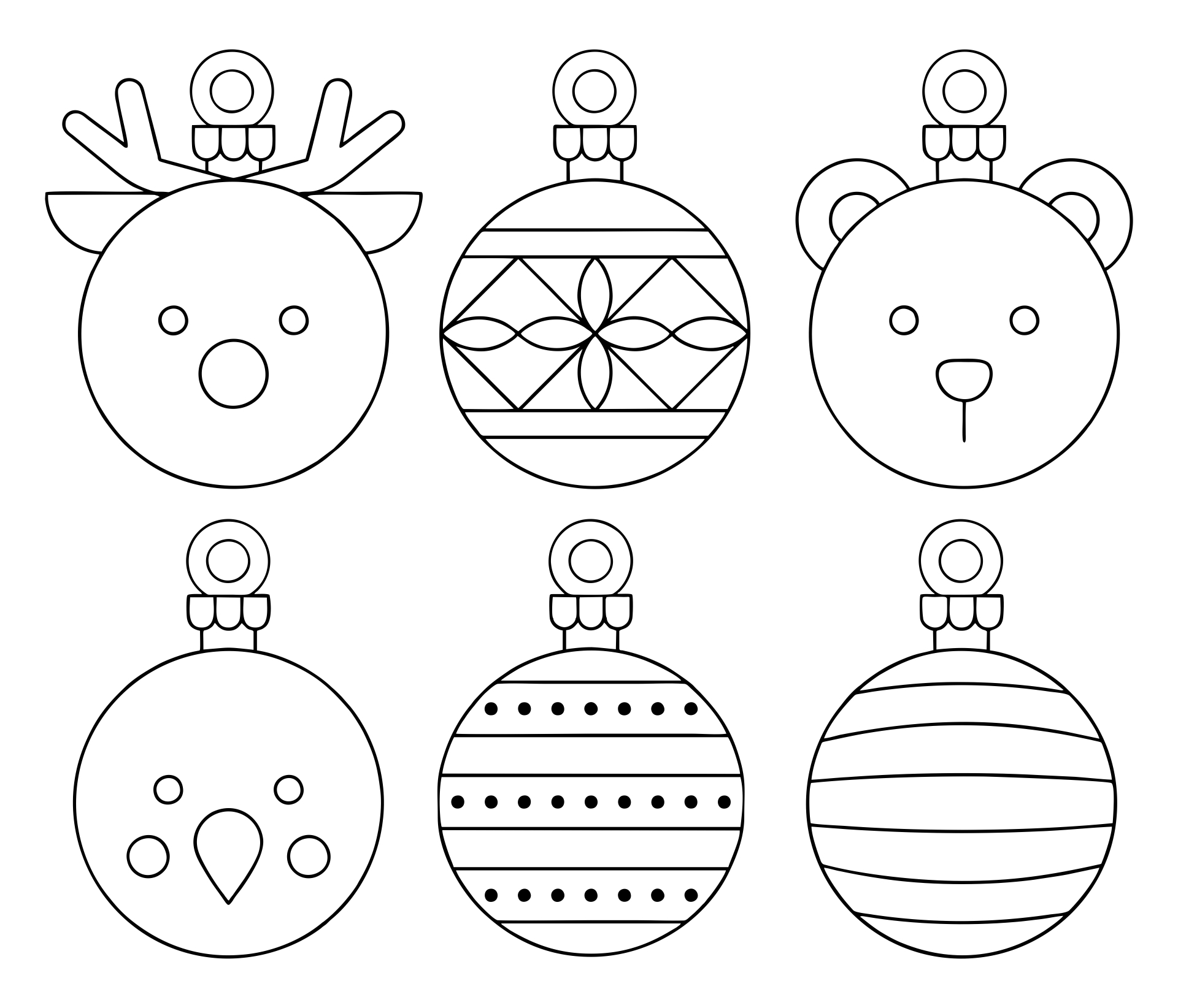 6 Best Free Printable Christmas Ornament Templates Printablee