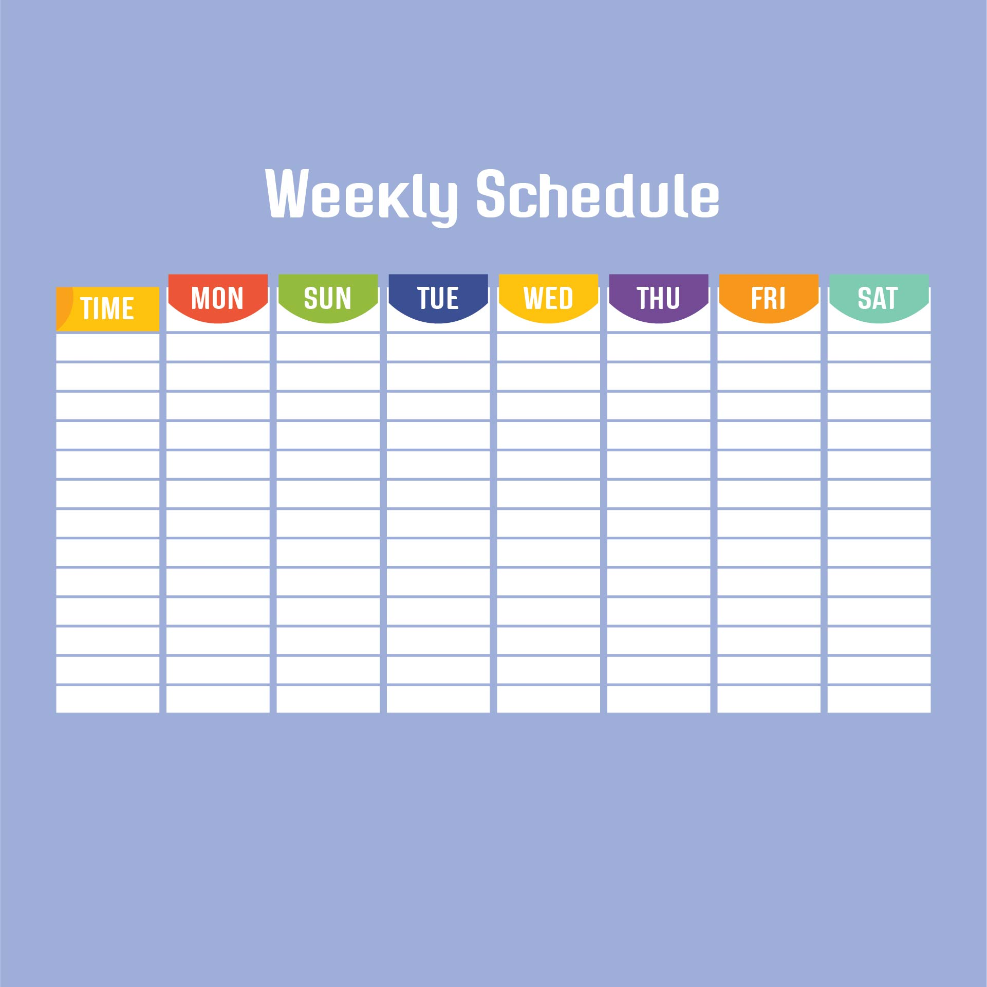 7 Best Free Printable Weekly Work Schedule Printablee